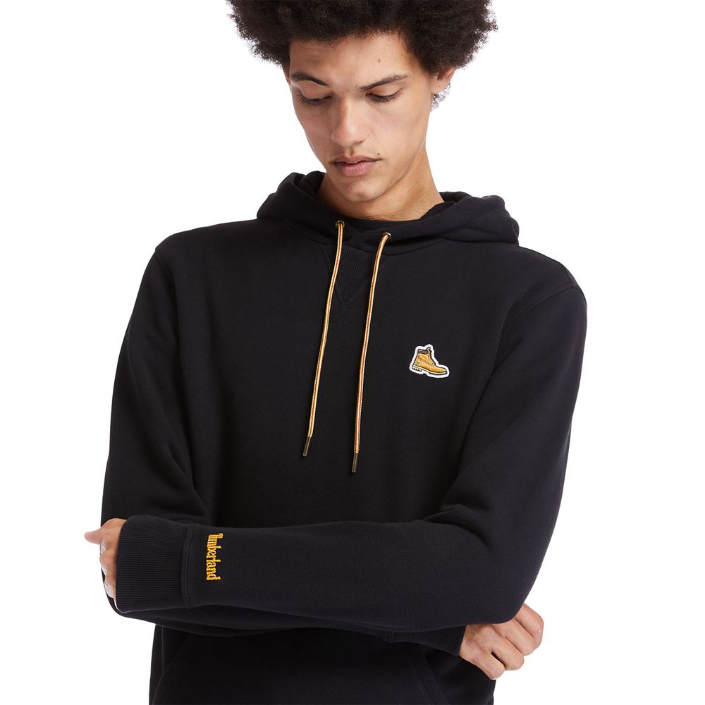 Moletom Masculino - Timberland Boot-Logo Hoodie - OLXAJ9370 - Pretas